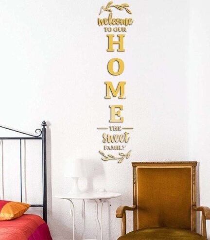 Acrylic Welcome to Our Home Mirror Wall Sticker | Stylish Home Decor