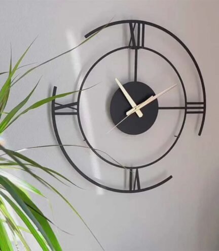 Minimalist Large Calligraphy Wall Clock - Silent Modern Wall Decor Unique