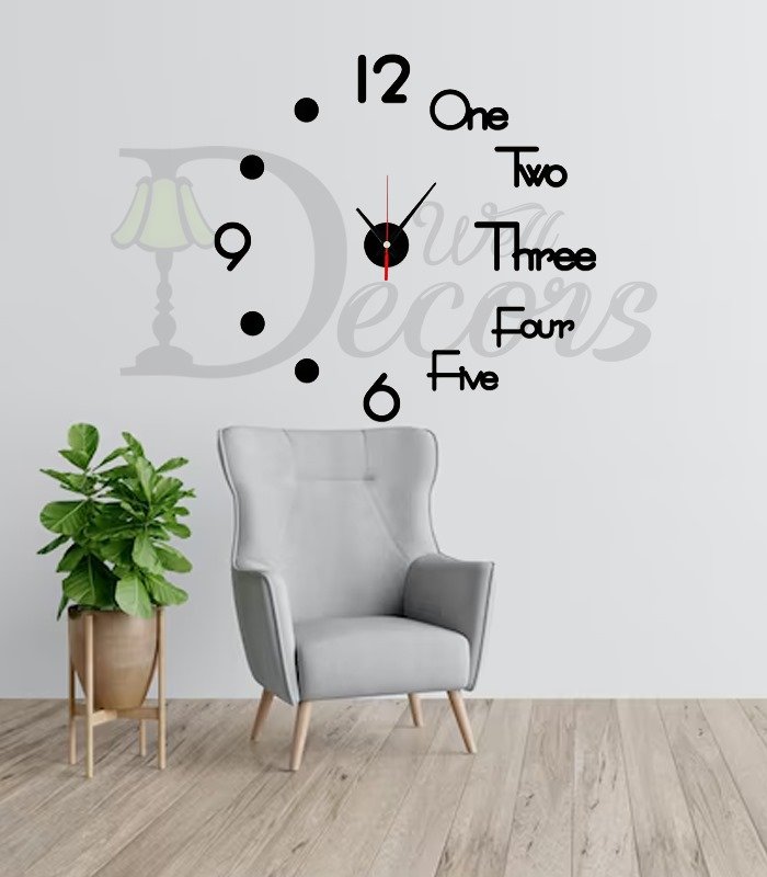 Large Wooden DIY Clock - 12 Inch Wall Clock for Home Décor