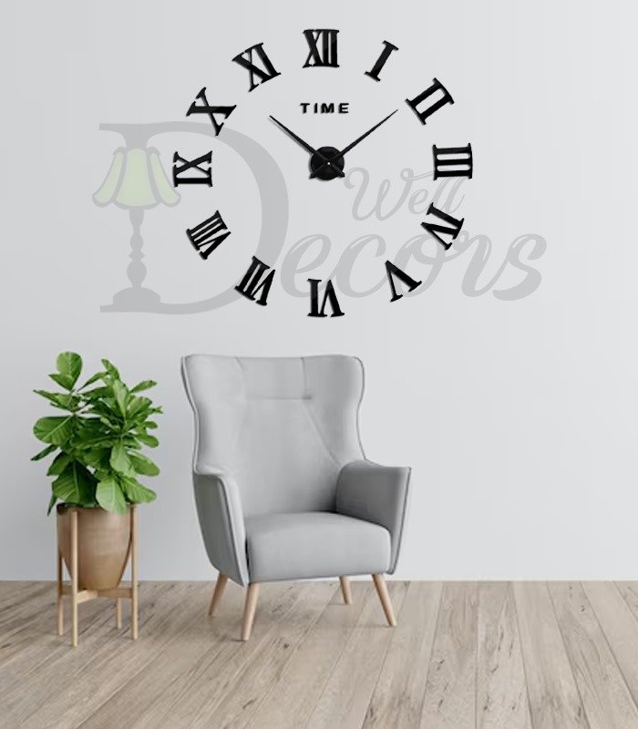 Large Wooden DIY Clock with 12-Inch Needles - Customizable Wall Clock Kit