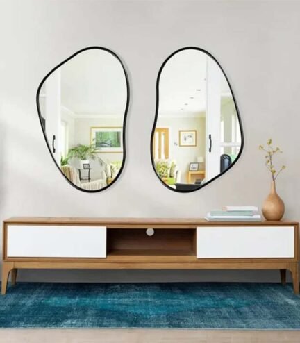 Elegant Float Design Mirror - Wooden Frame for Stunning Home Decor